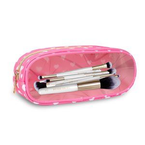 Clear Small Pencil Pouch Makeup Bag For Purse,nylon&pvc Pencil Case Waterproof😗